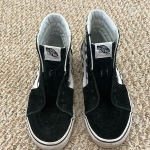 White and Black checkered vans